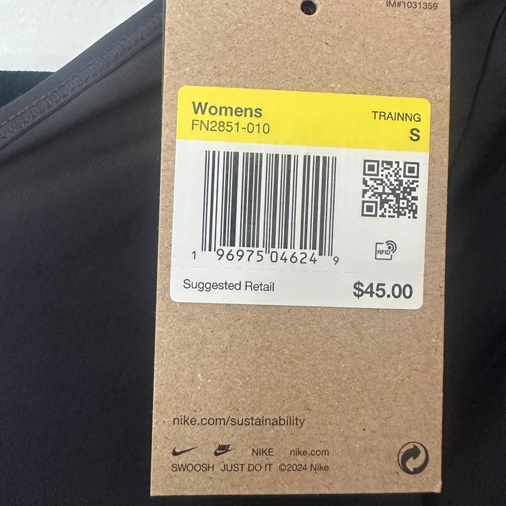 Nike Women's Black Cropped Scoop-Neck Tee Tie Back - Picture 5 of 7